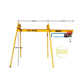 Кран в окно OCALIFT HT400 гп 400 кг 40м 220в с выдвижной стрелой